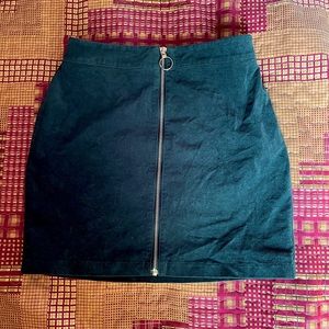 small green mini skirt